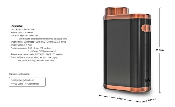 istick pico 75w atomizzatori compatibili